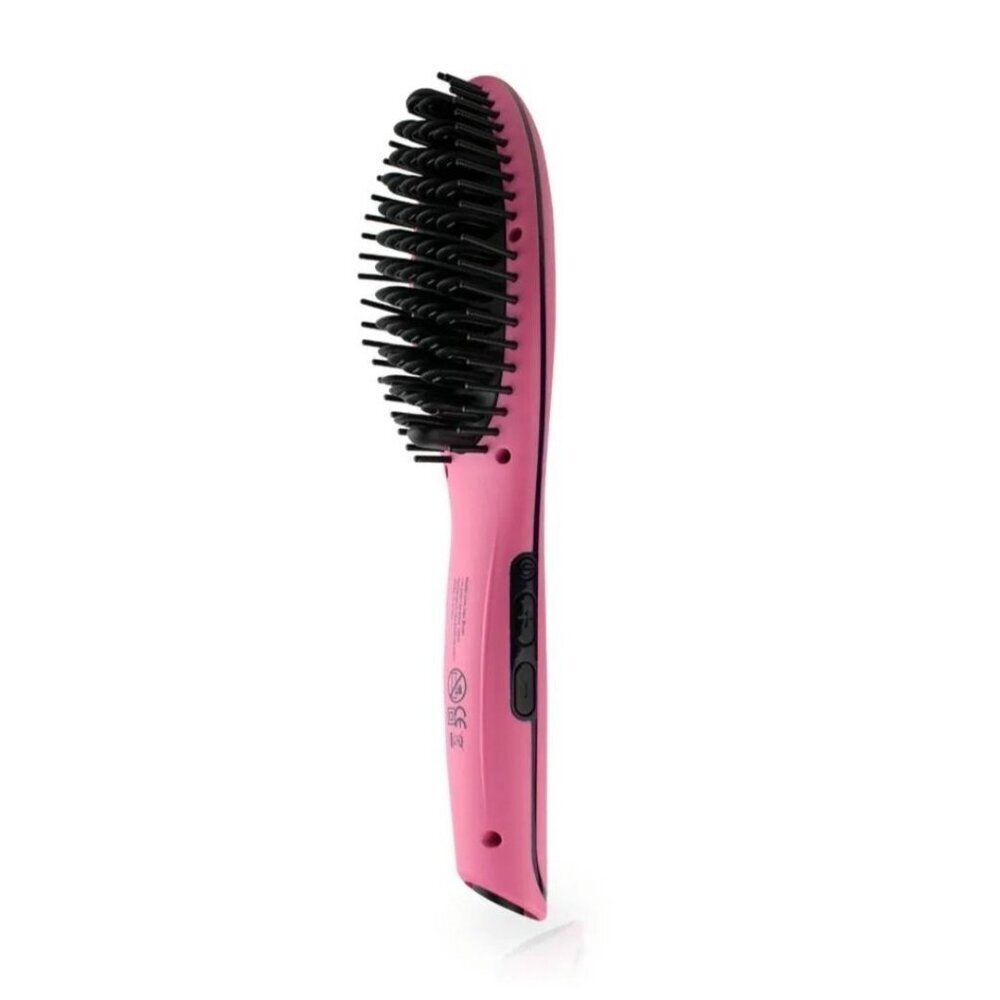 Karma Beauty ✦ Ionic Straightener Brush ✦ Pink Detangler Hybrid Styling Tool NWT